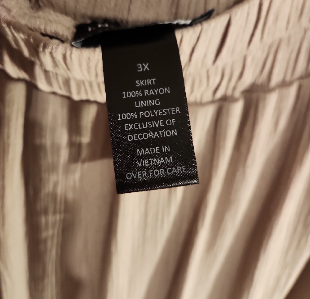 I.N. Studio Women’s Taupe Boho Skirt Size 3X NWT - Picture 6 of 7